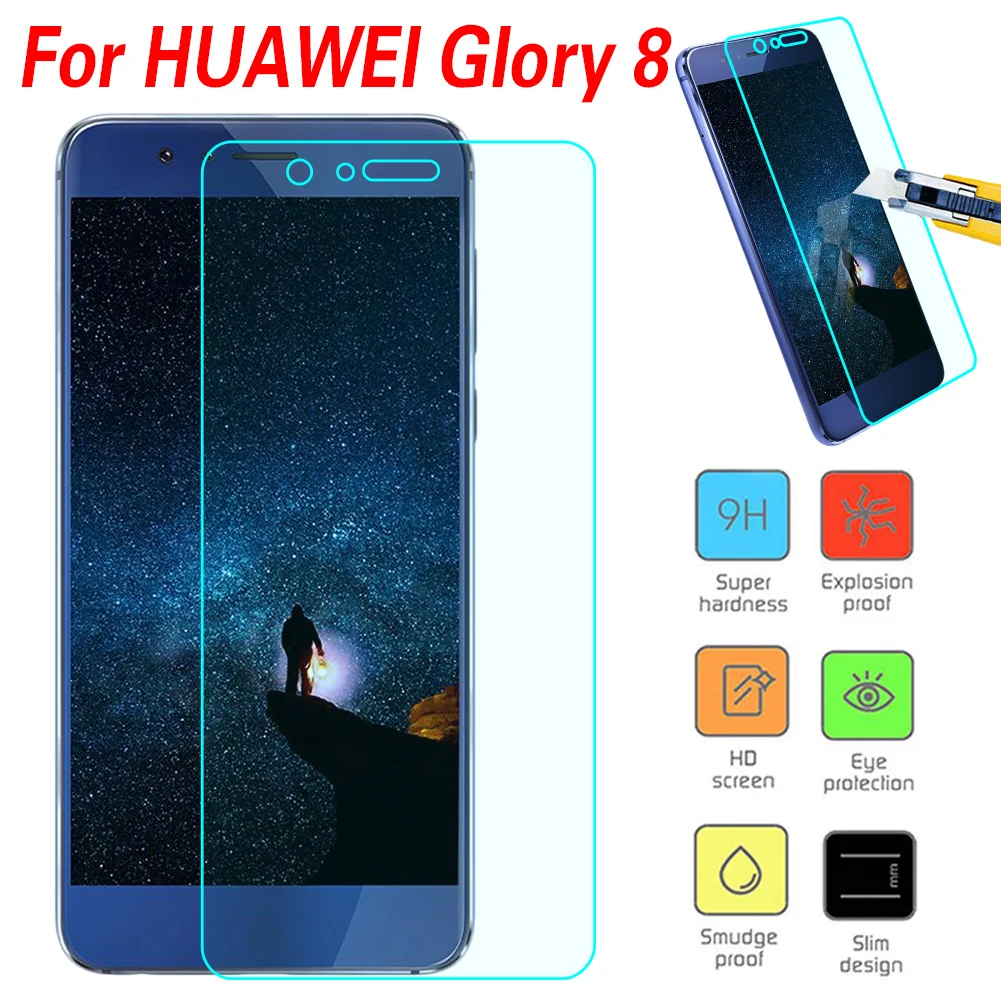 защитное стекло 9 h 2. 5d закаленное для Huawei P20 lite pro Y6 Pro Gr3 G9 Lite Screen Protector Honor 4c 7 8 4x 5x 6x
