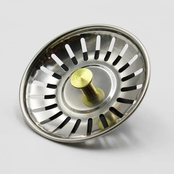 

High Quality Stainless Steel Kitchen Sink Rubber Brass Strainer Waste Plug Drain Stopper Filter Basket Plumbing