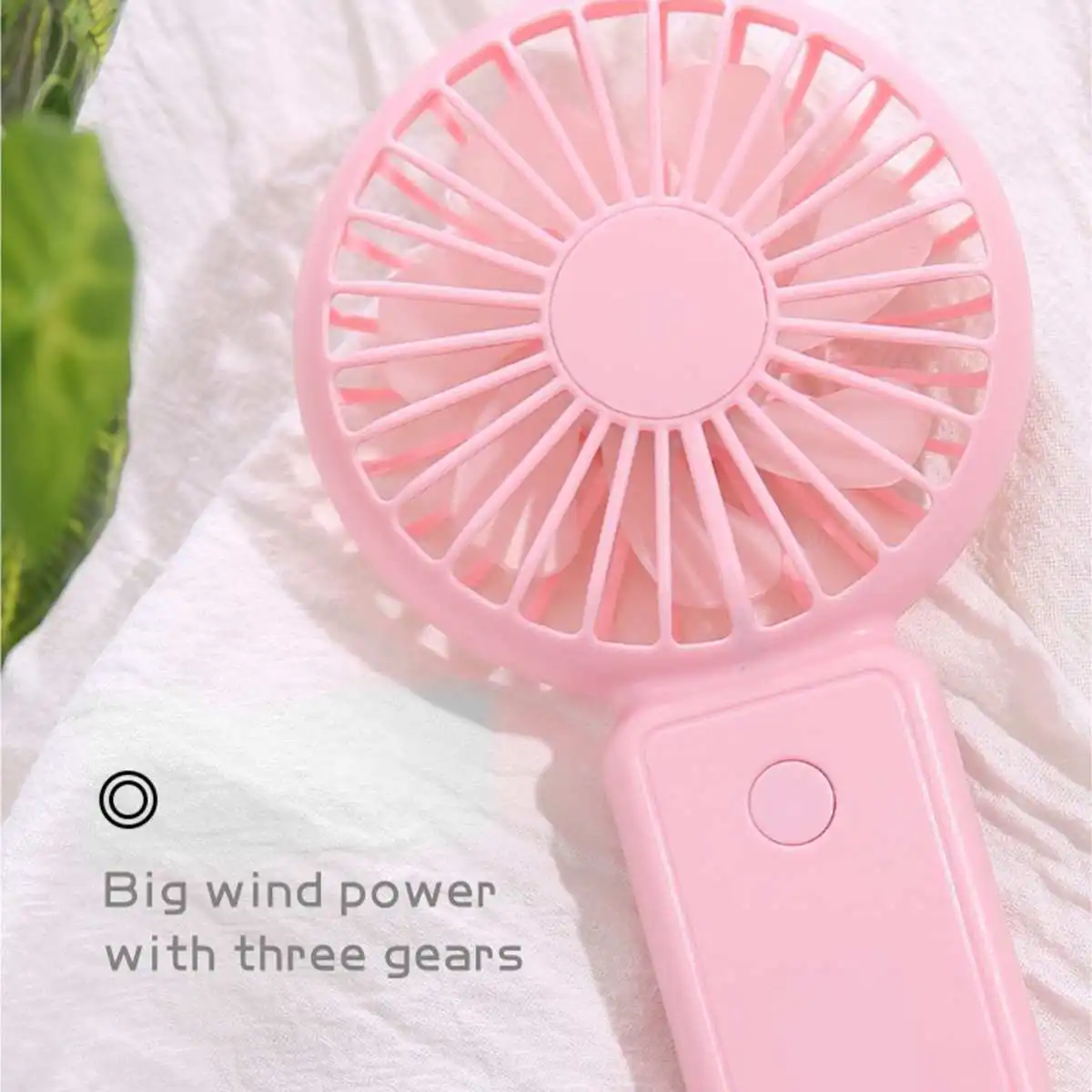 

Handheld USB Mini Fan Small Electric Fans Led Portable USB Rechargeable 3 Gear Air Cooling Fan For Outdoor Traveling Desktop