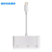 WECOM USB 3,1 type C USB 3,1 к HDMI 2 K* 4 K/VGA+ Aduio+ USB2.0 цифровой аудио декодер длина линии 15 см