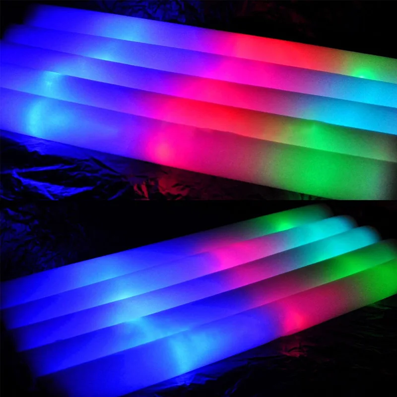 100pcs Glow Stick Light Up LED Foam Stick For Wedding Decoration