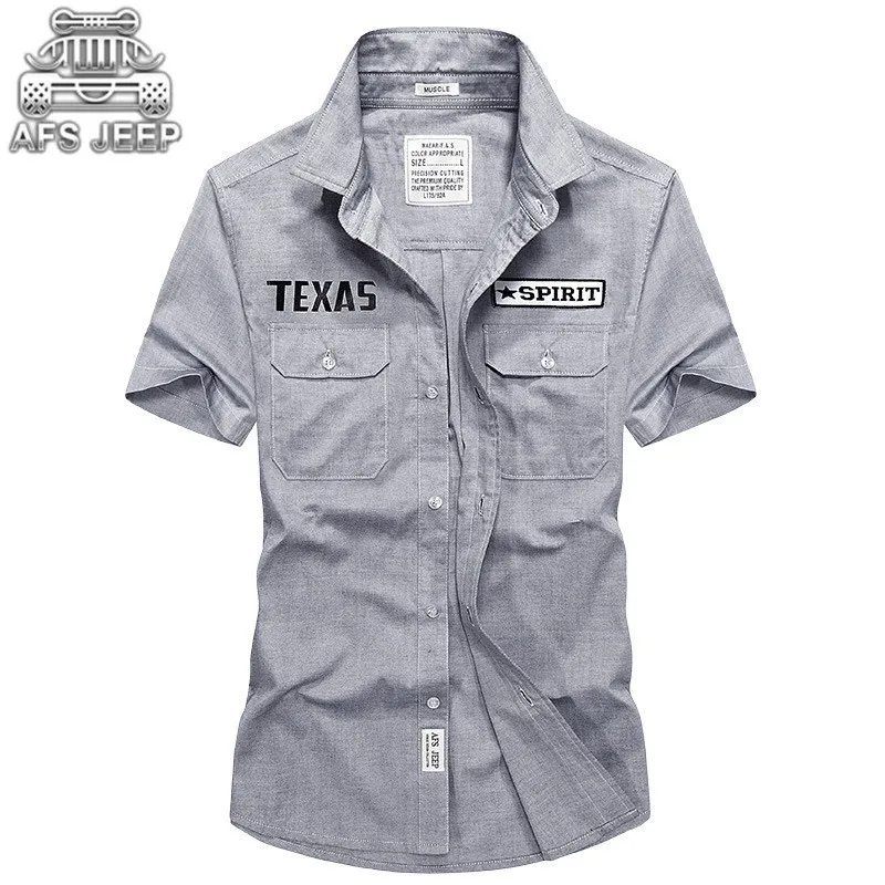 

Mens Shirt Original AFS JEEP Brand New 2018 Short sleeve Casual Cool summer imported clothing chemise homme