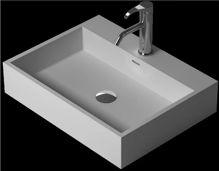 Bathroom Rectangular Above Counter Vessel Sink Cloakroom Solid Bathroom Rectangular Above Counter Vessel Sink Cloakroom Solid Surface Resin Vanity Wash Basin Xrs38343 In Sinks From Home Improvement On