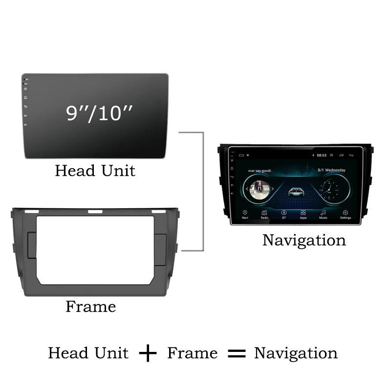 Top Ectwodvd 9" Android 8.1 Car DVD Player GPS Navigation For Ford Kuga 2013 2014 2015 Car Radio Stereo 3