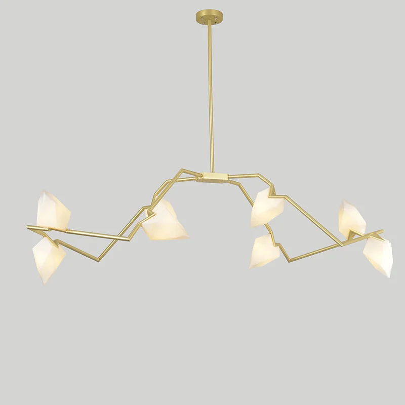

New Personality Designer Chandelier Ceiling Bedroom Living Room Foyer Post Modern Decoration G9 Lighting Peach Hanging Lamp
