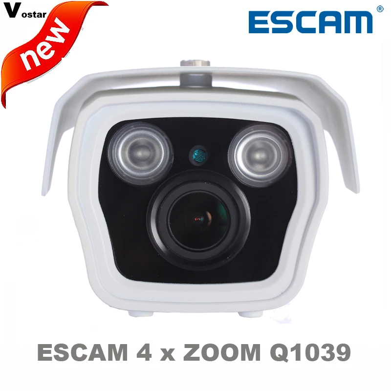 ESCAM Q1039 ONVIF 1080P Mini 2.0 Megapixel HD Network varifocal lens 3-12mm 4X Zoom  IR Range 40m IR-Bullet waterproof Camera