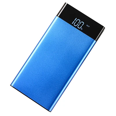 20000 мАч для Xiaomi mi банк питания Внешний аккумулятор банк быстрой зарядки банк питания с двойным USB выходом для iPhone mi cro USB вход - Цвет: Синий