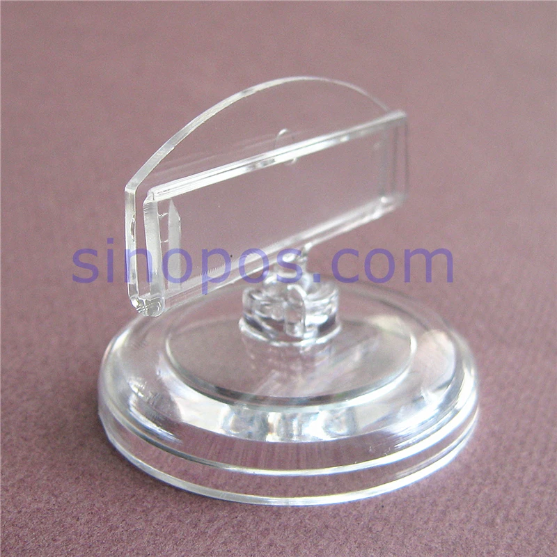 Card Holder Stand Clear Plastic 5x4cm, shop store cafe desktop shelf counter POP clips price tag display racks advertising sign