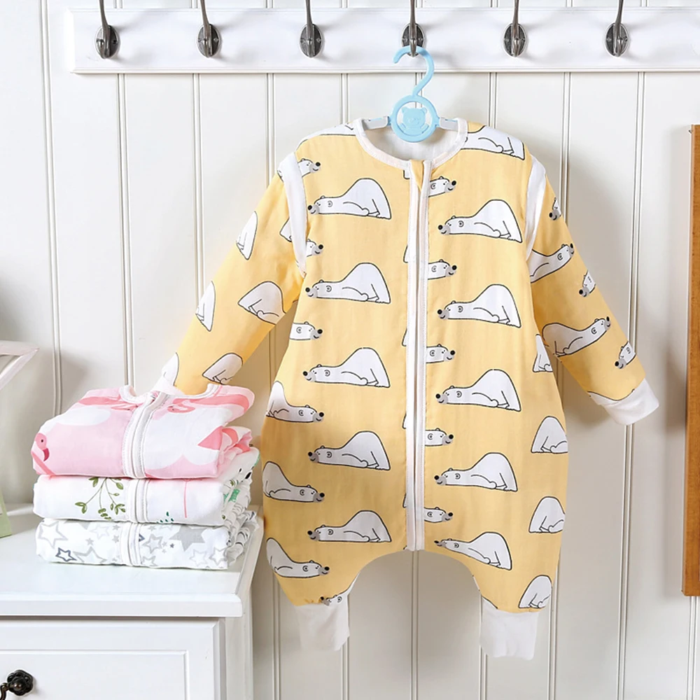 

Baby Sleeping Bag Bear Sleepsacks Detachable Sleeve Soft Cotton Spring Children Play Sleep Bag Blankets Baby Carriage Swaddle