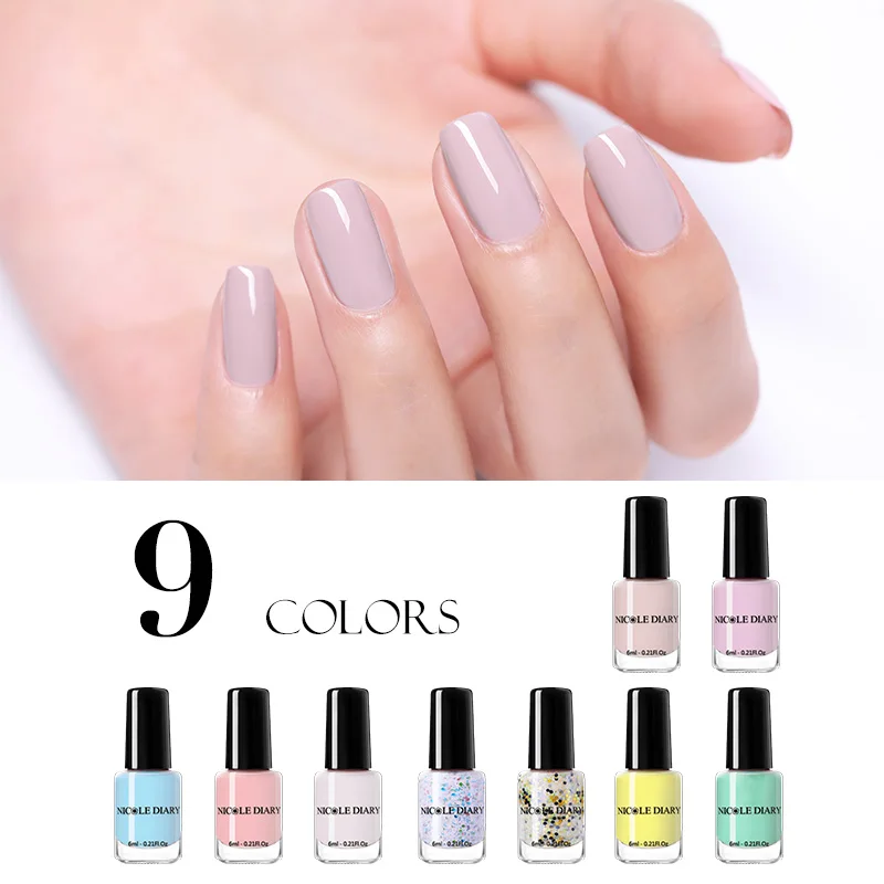 

NICOLE DIARY 6ml Sunlight Color Changing Nail Polish 6ml Colorful Peel Off Nail Art Varnish Manicure DIY Lacquer Primer