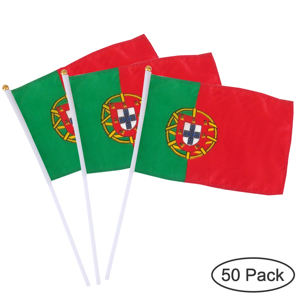 

50PCS Portugal Natianal Flags Festival Celebration Home Decoration Cheers up for your Country 14x21cm Small Flags -TZ