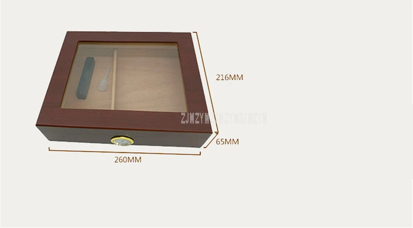 1 шт. прозрачный стеклянный купол кедрового дерева Деревянный 1-25 сигар коробка для хранения курить сигары увлажняющий хьюмидор с гигрометр