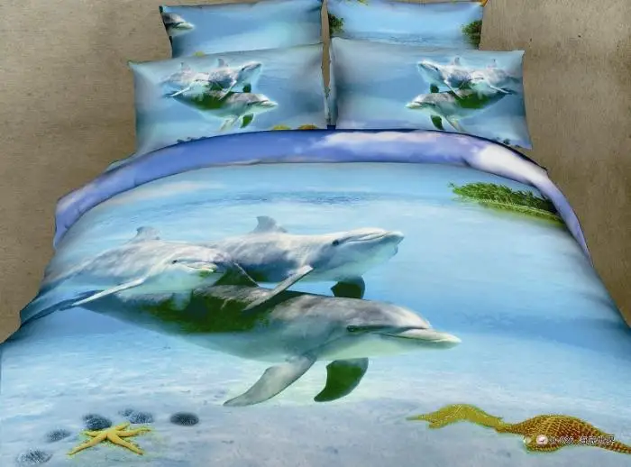 Dolphin starfish comforter Bedding sets Duvet Cover Set