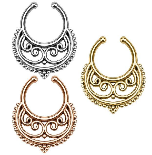 Поддельные кольца для пирсинга носа имитация новый дизайн|fake nose ring|fake septumfake ring hoop