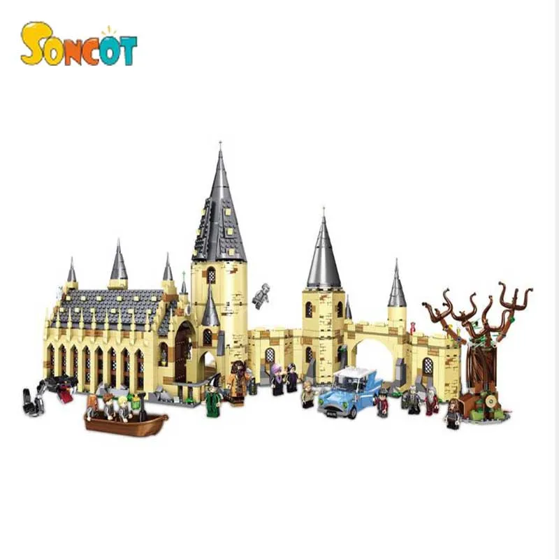 NEW 16052 983pcs Harri Potter series Hogwarts Great Hall Building Blocks Bricks