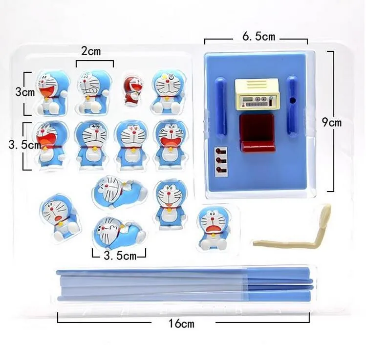 Новинка 13 шт. Doraemon Time Machine палочки для еды играя баланс игры 2-3 см Мини Фигурки игрушки украшения для торта