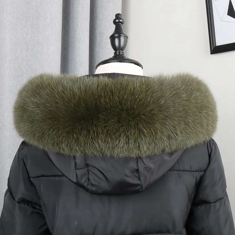 winter new fashion men and women models real fox raccoon fur collar cap collar