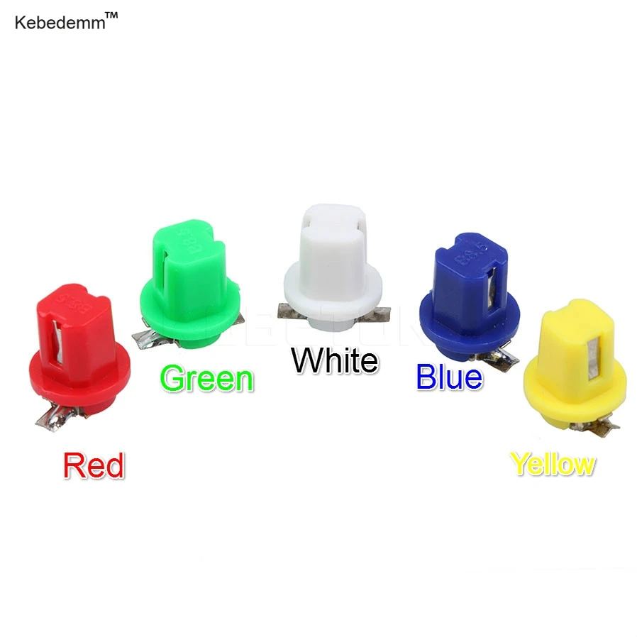 kebedemm 10 PCS Twist Lock Style B8.5D LED Bulb Led 1 SMD T5 Lamp Car