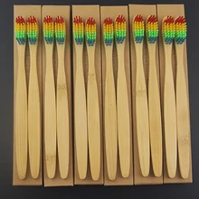 DR. PERFECT 12 шт. цветная Щетина зубная щетка бамбуковая Белая Щетина зубная щетка мягкая щетина бамбуковое волокно деревянная ручка