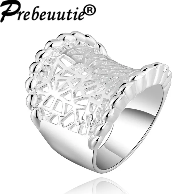 Hollow Out Ring U S Size 7 8 Copper Silver Plated Ring For Unisex For