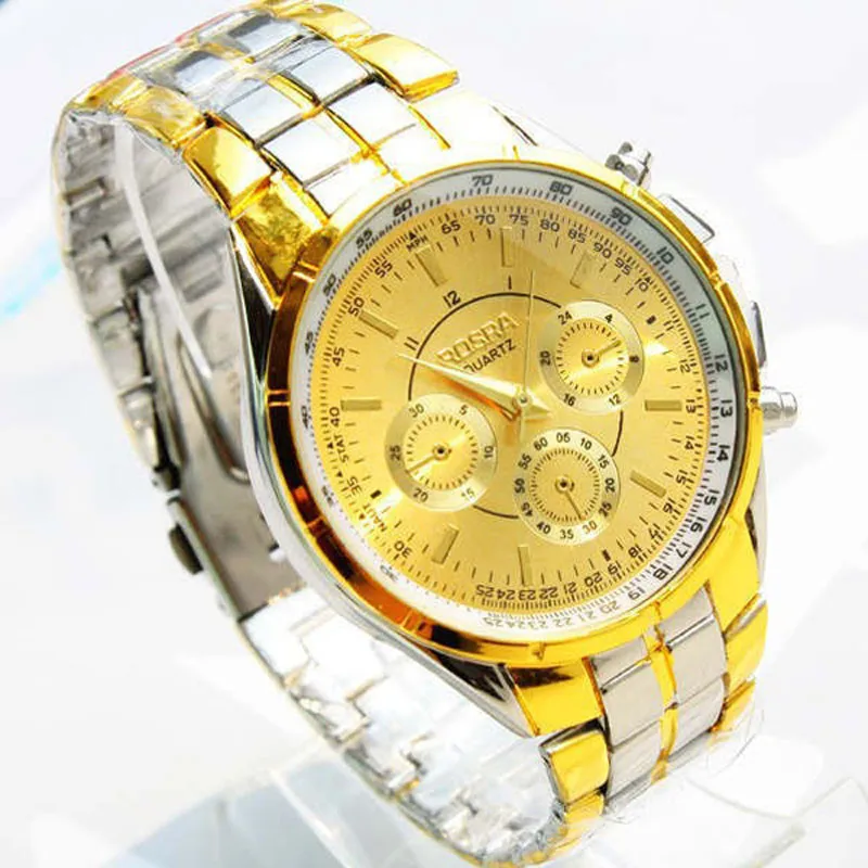 Luxury Men Roman Numerals Watches Metal Analog Quartz Fashion Wrist