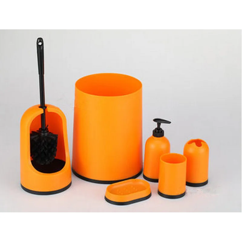 Plastic Bathroom Set 6Pcs European Design Brief and Practical Bathroom