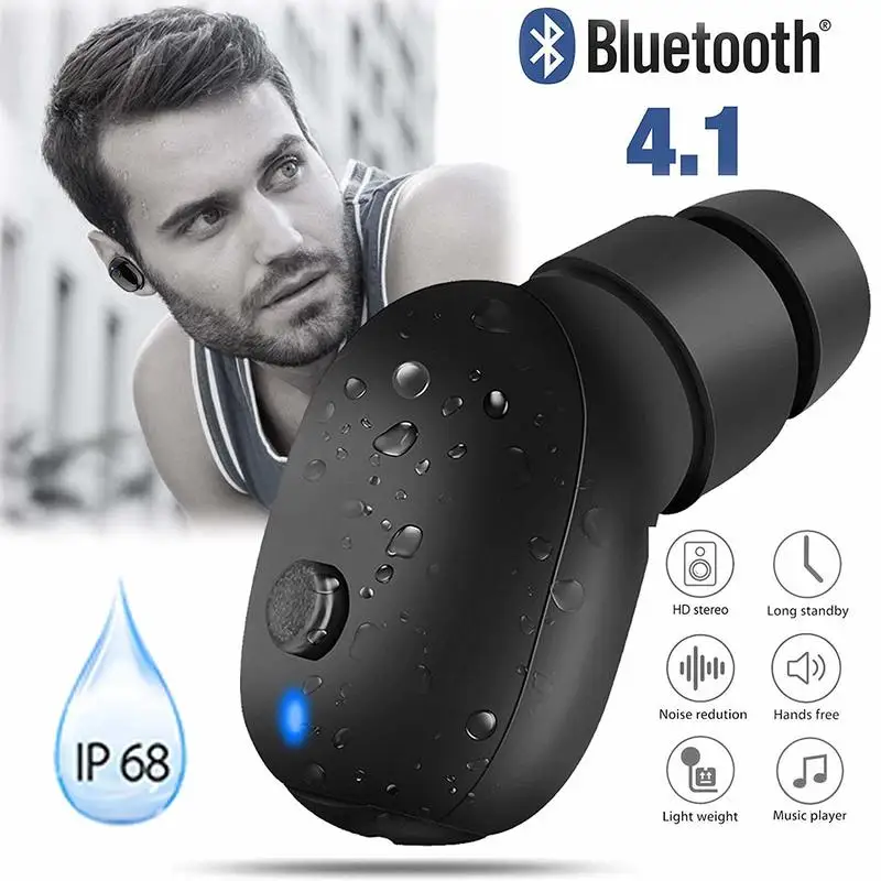 

Mini IP68 Waterproof Swimming Bluetooth Earphone Wireless Sport Running Music Stereo Diving Earphone Headsets Earbud
