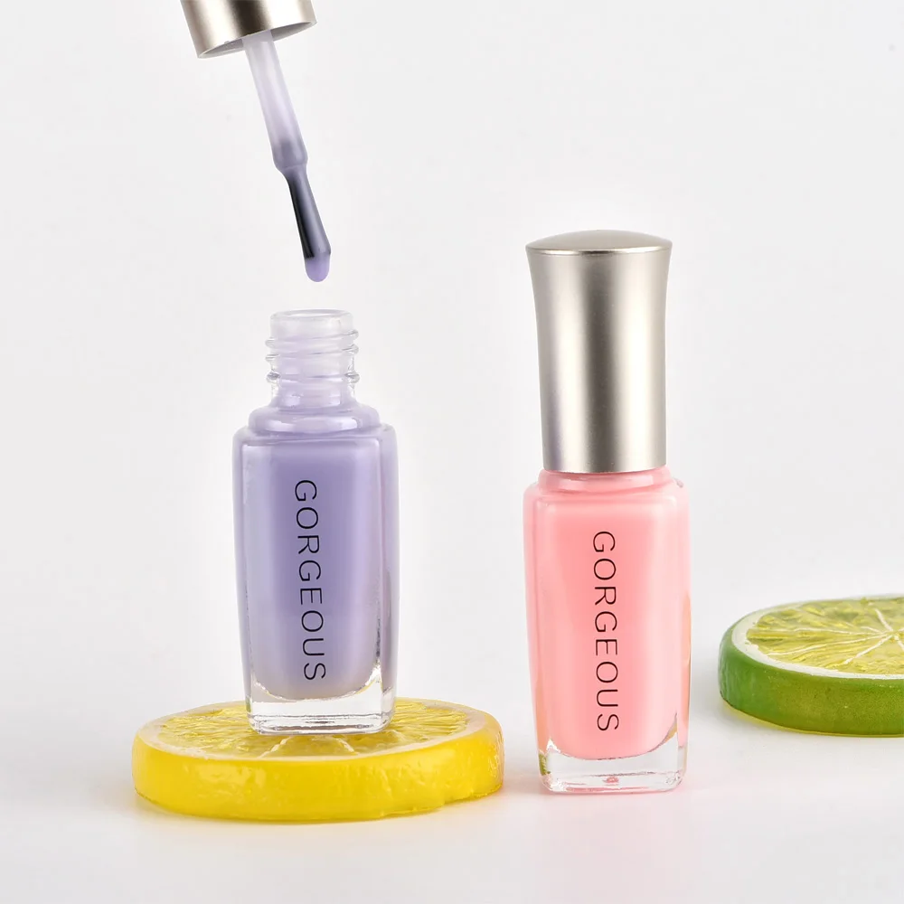 Subtransparent Nail Polish Jelly Translucent Nail Varnish Quick Dry Clear Lacquer 10ML Candy Nude Color Environmental Protection
