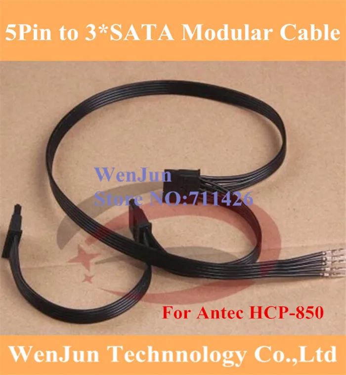 Кабель питания 5Pin Male 1-3 SATA 15pin Female мультипликатор PCIe видеокарта порт для Antec HCP-850 |