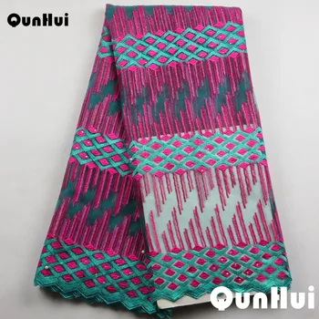 

2017 fuchsia New Arrival Embroidery Net African cord Lace Fabric Organza For Nigeria Wedding High Quality French brown lace