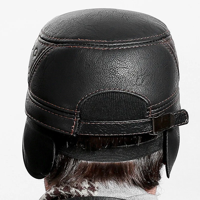 Günstige Fibonacci marke qualität mittleren alters männer baseballmütze leder patchwork einstellbare flatcap herbst winter erwachsene dad hüte