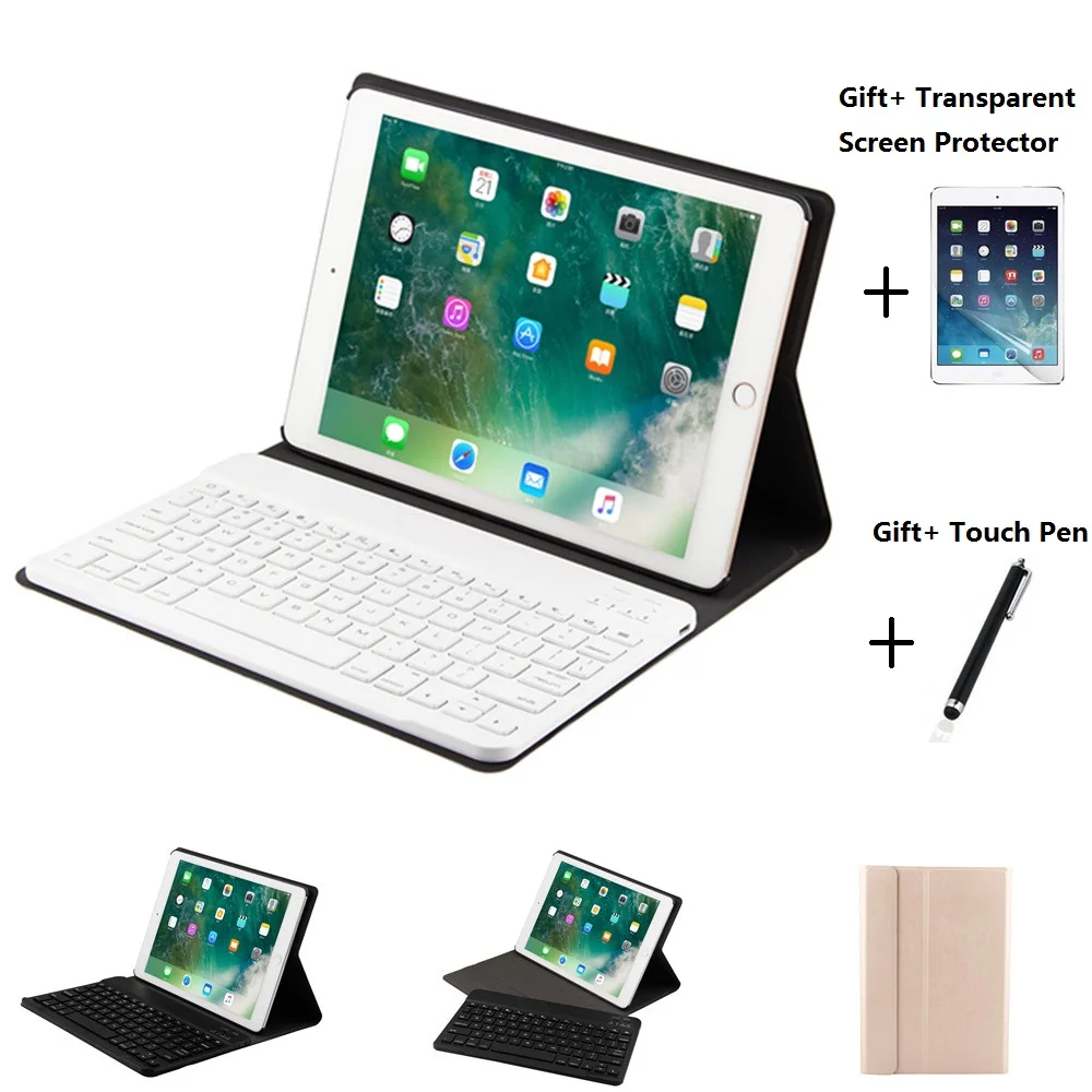  Split Design Leather Case With Bluetooth Keyboard Case For iPad Mini12345 Air 12 iPad 2017 2018 9.7