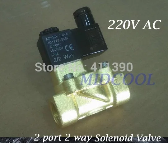 

Guide Type Brass Solenoid Valvula de agua2v250-25 two-position two way normally closed solenoid valve G1/2 AC220V