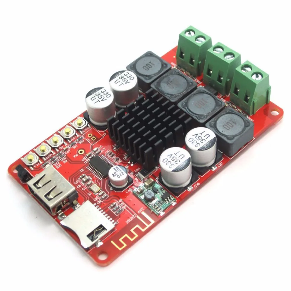 Цифровой усилитель мощности TPA3116 2X50W Bluetooth пульт дистанционного управления