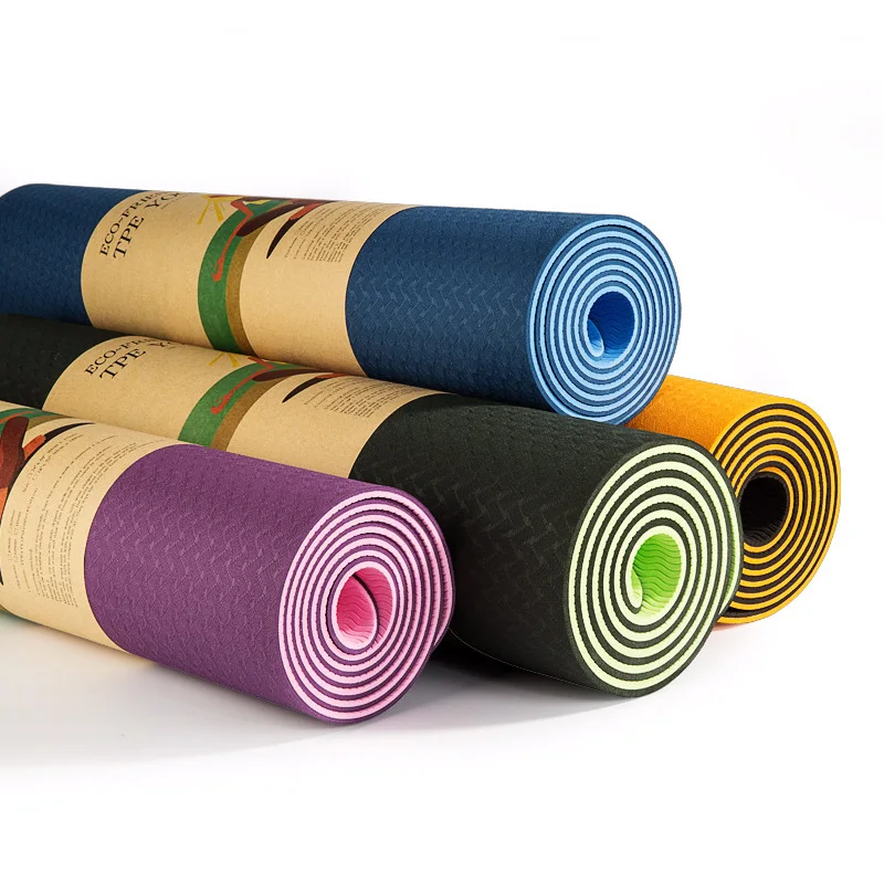 

Yoga Mat with Strap 2018 New Eco Friendly Non Slip Exercise TPE Yoga Mat for Men & Women Outdoor and Indoor 1830*610*6MM