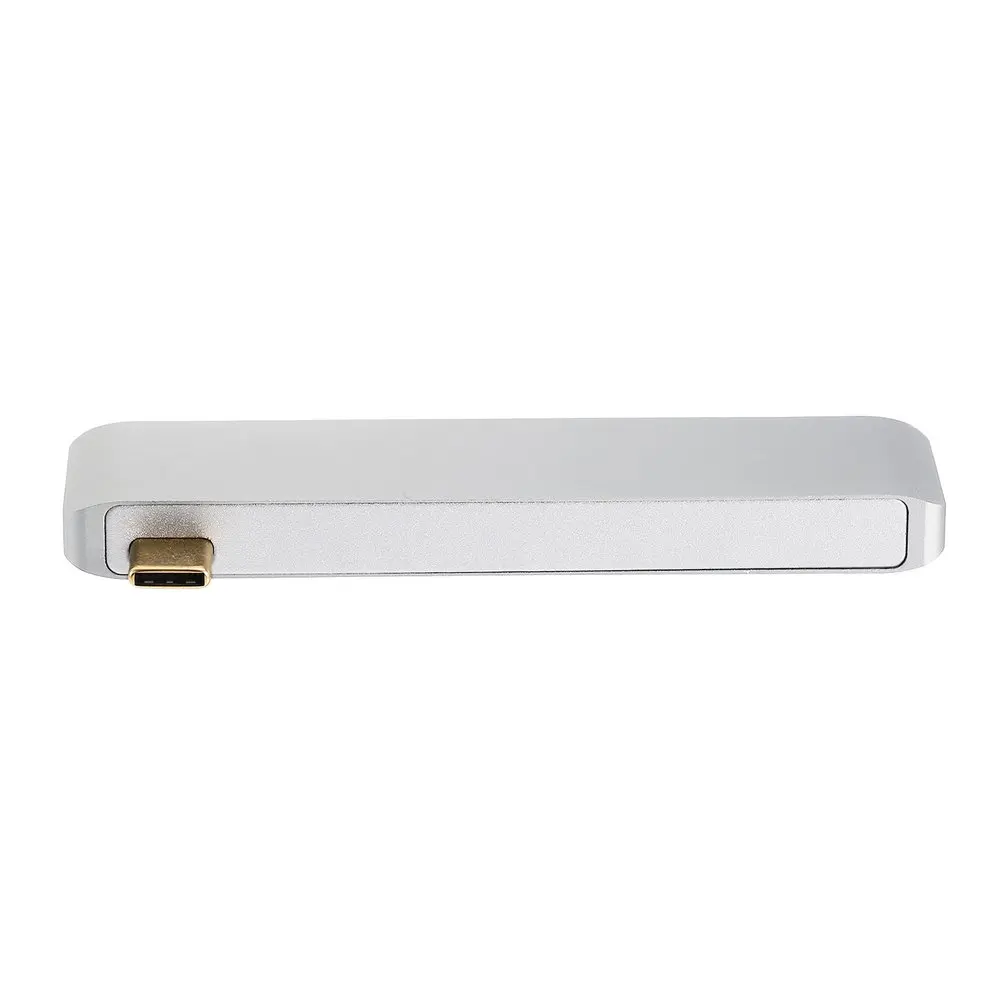 

White Portable Aluminum Type C Hub Adapter for MacBook 2015/2016/2017 5Gbps Secure Digital/TF Card Reader and 3 USB 3.0 Ports