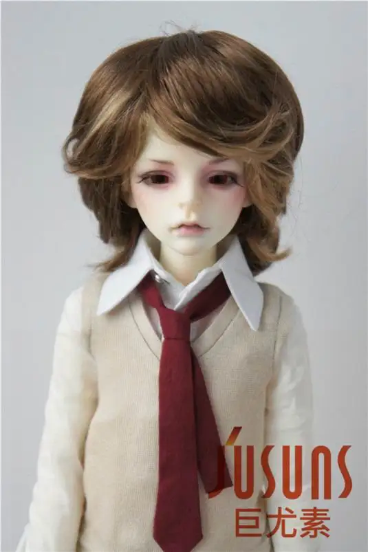 JD075 1/4 BJD парики SD с плавным вырезом кукла парики 7-8 дюймов кукольный парик игрушка кукольный парик аксессуары - Цвет: Blend brown SM4SM4B