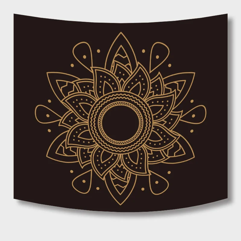 Bohemian Tapestry Indian Black Rose Gold Room Rug Wall Hanging Decoration Yoga Mat Boho Wedding Decor for Home and Garden  (5)