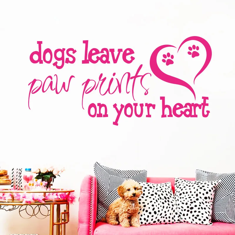 Wall Decals & Murals Wall Décor Home Décor Dog Paw Print Vinyl Wall