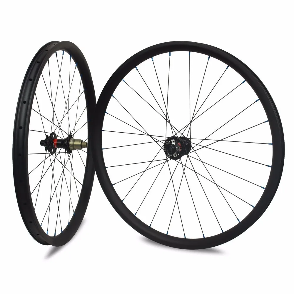 

27.5er MTB Carbon Wheelset Hookless/Asymmetric Tubeless For DH/AM/XC/Enduro Mountain Bike 650B Wheelset 24/27/30/35/40mm Width