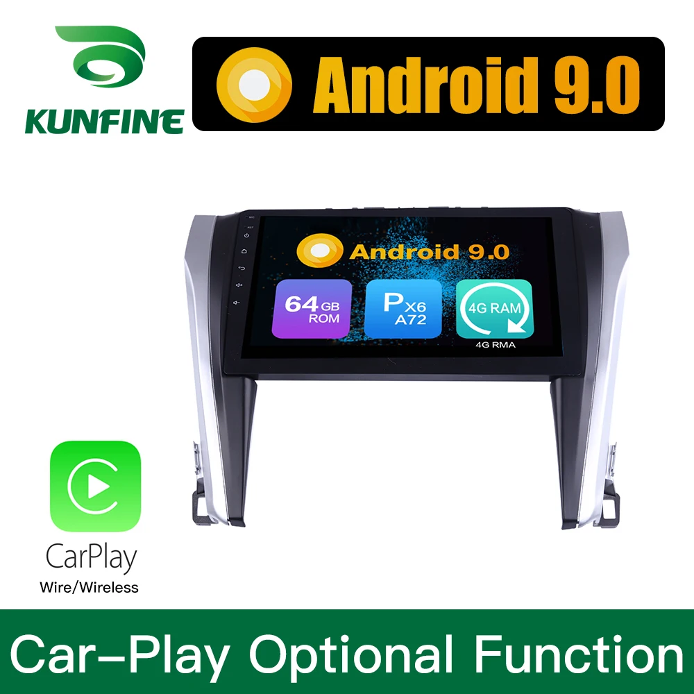 

Android 9.0 Ram 4G Rom 64G PX6 Cortex A72 Car DVD GPS Multimedia Player Car Stereo For Toyota Camry 2015-2017 Radio Headunit