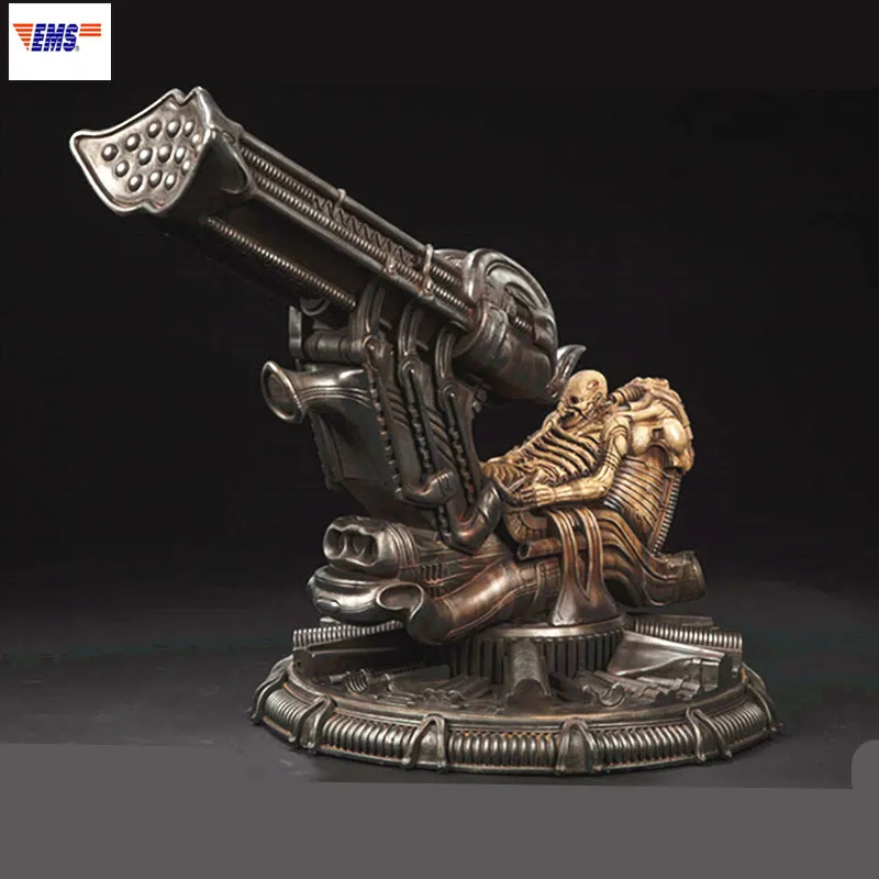 

53CM Alien VS Predator Prometheus Space Jockey Alien Shaped Cannon Resin Original Statue Action Figure Model Decoration X109