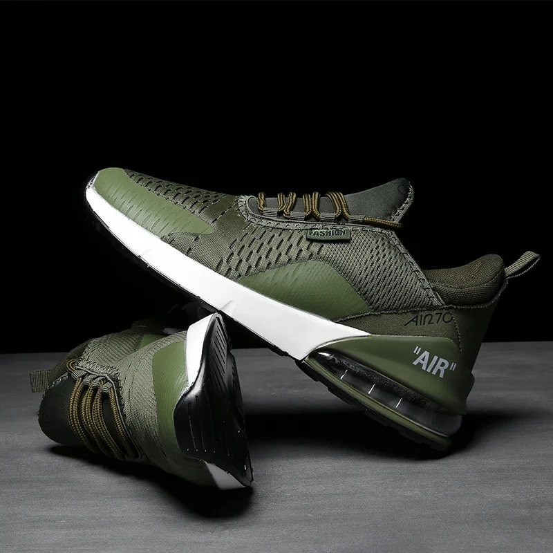 Ceny Poduszka powietrzna męskie buty na co dzień mężczyźni Trend oddychające sneakersy luksusowe światło powietrze 270 zasznurować moda Unisex buty dla miłośników