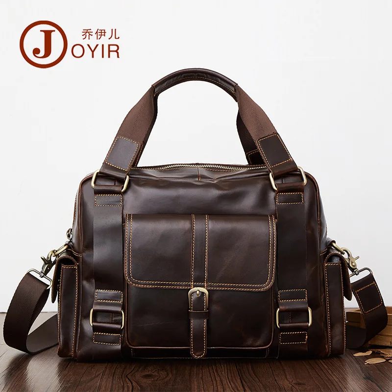 

39x25CM New Genuine Leather Men Handbag Cow Leather Casual Men's Bag Multi-functional Shoulder Bags Women Messenger A4619