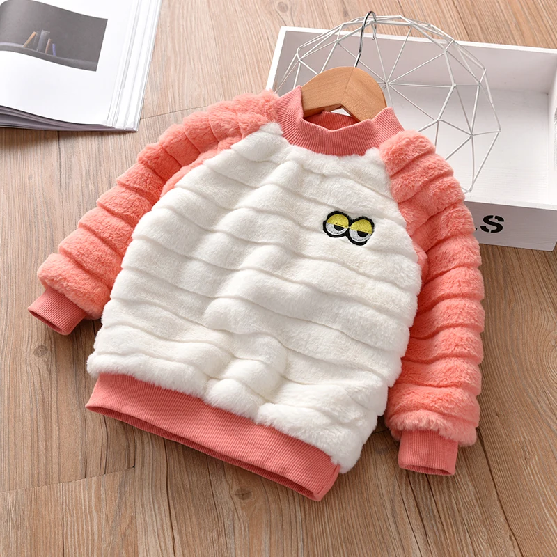 

2018 New Child Jiarongweiyi Boy and Girl Baby Rabbit Velvet Thickened Warm Top