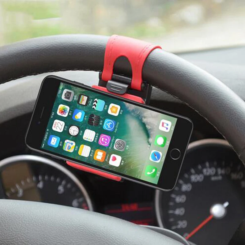 

Car Holder Mini Steering Wheel Clip Mount Phone Mobile Holder For KIA Rio Ceed Sportage Mazda 3 6 Cx-5 Peugeot 206 307 308 207