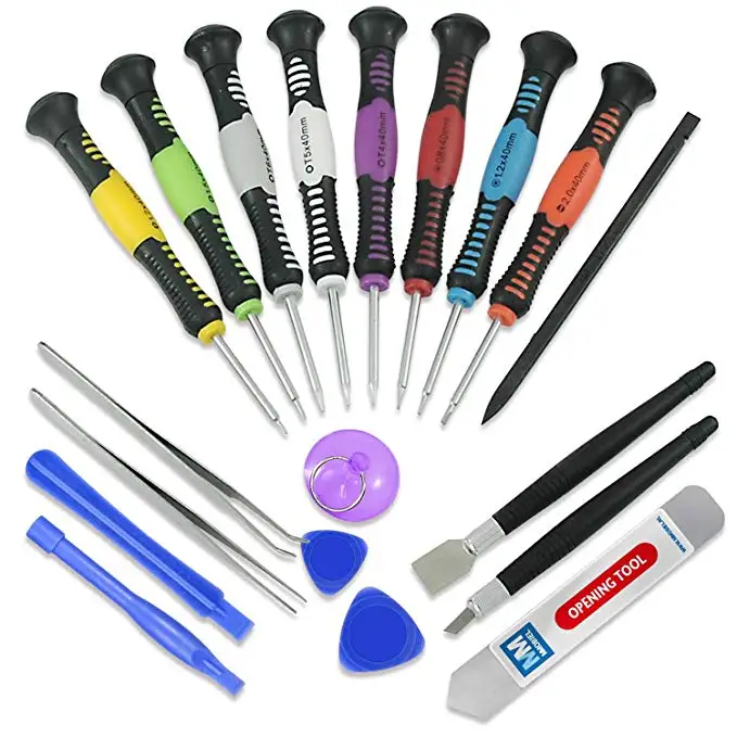 

MMOBIEL 20 In 1 Repair Toolkit Screwdriver set for Smartphone Tablet PSP Nintendo etc. Incl Ultra-Thin Springy Stainless Steel