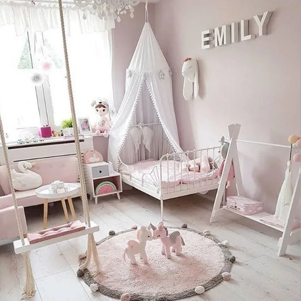 

Round Cotton Carpets Baby Play Mat with Balls Around Children Toy Baby Photography Props Nordic Style Kids Room Decoration 120cm