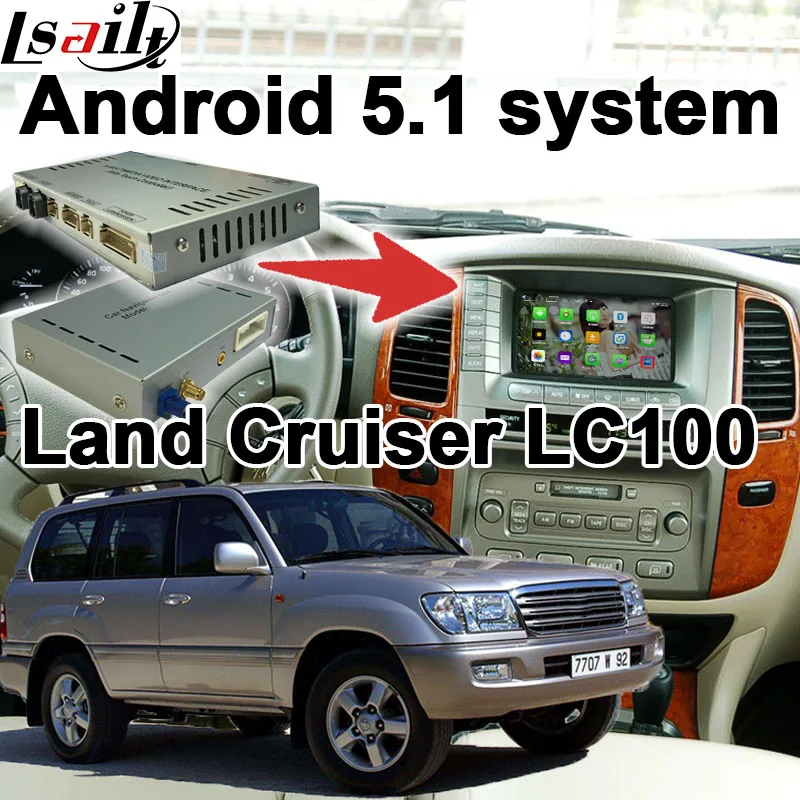 Android 6 0 GPS navigation box for Land Cruiser LC100 etc video interface with GVIF LVDS