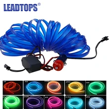 LEADTOPS 1PCS Universal Car Instrument Lights Led 5M 9 Colors Styling Flexible Neon Light Decorative AE